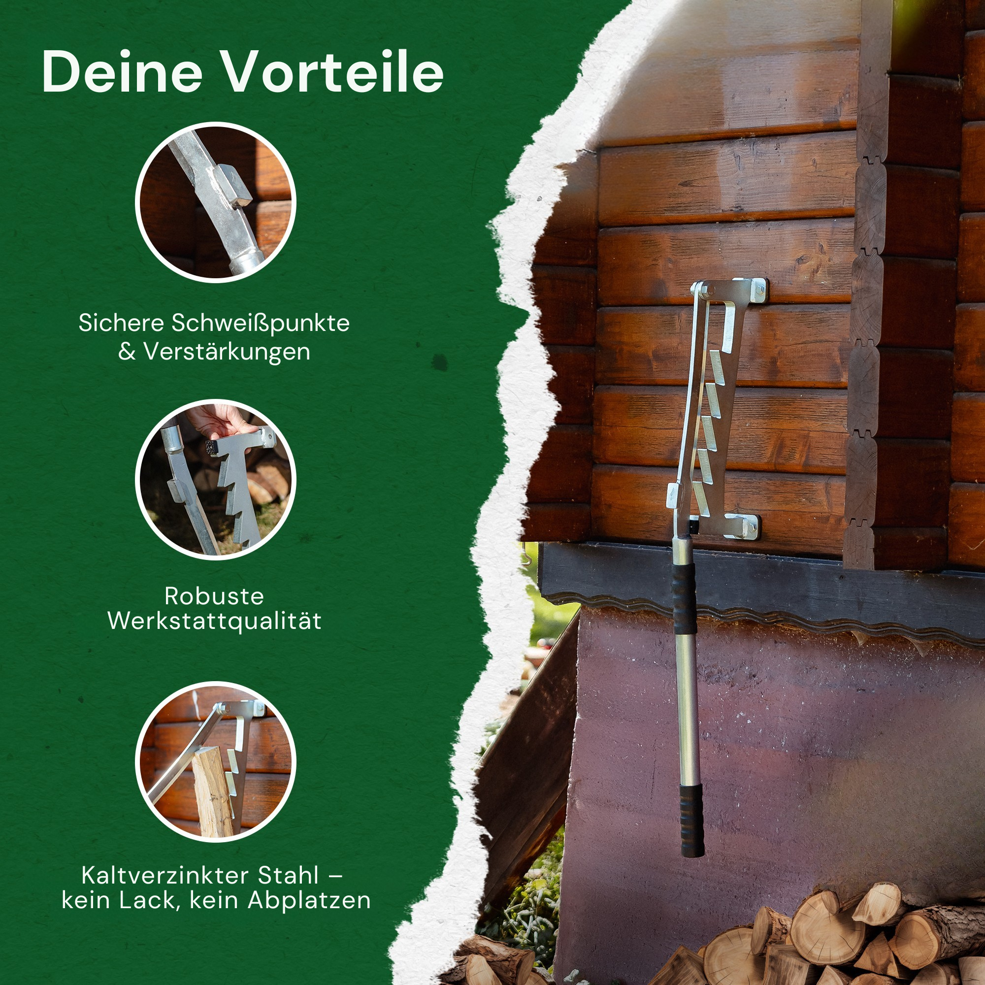 FORSTIX®  Wandholzspalter für Anzündholz - manuell & sicher