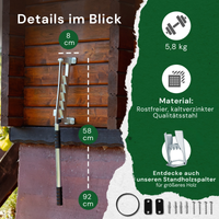 FORSTIX®  Wandholzspalter für Anzündholz - manuell & sicher